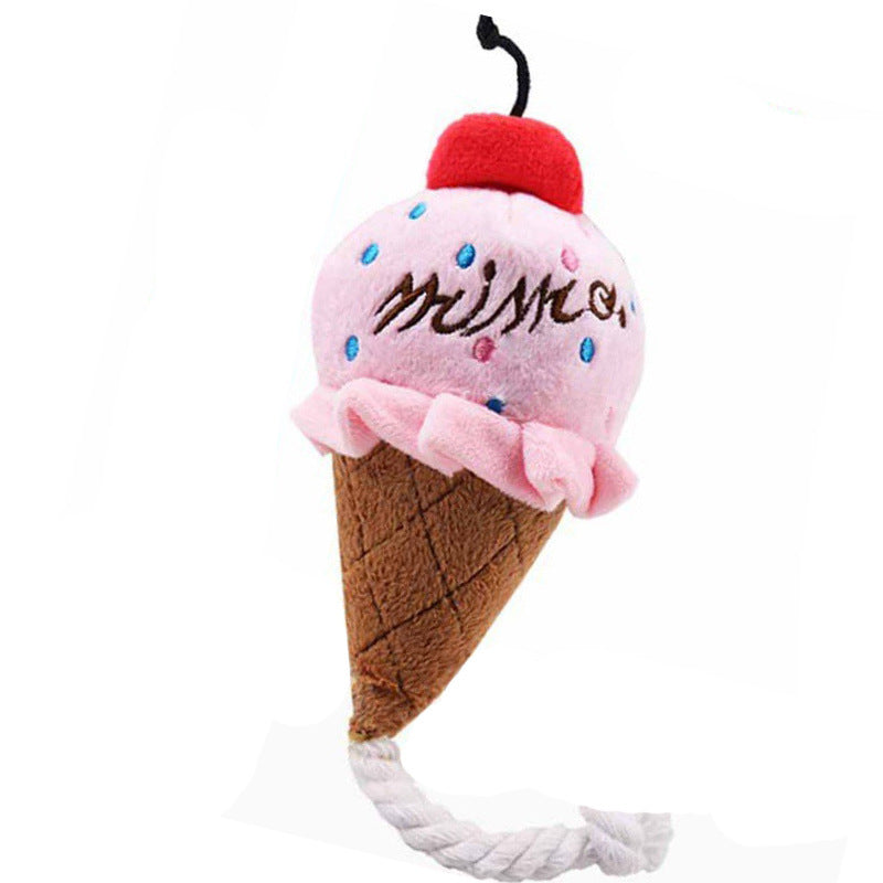 French Fries Burger Pet Plush Sound Toy