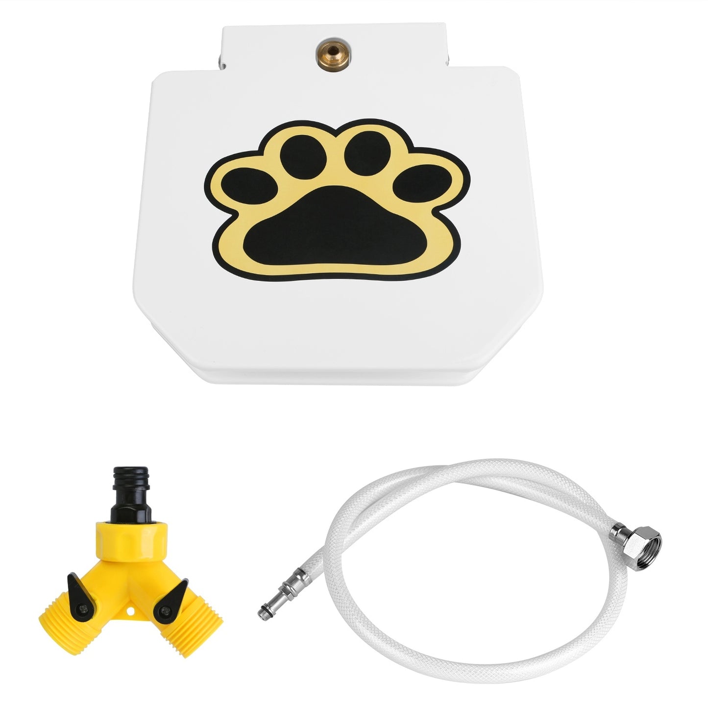 Cherrypetx Water Fountain OutdoorPet Water Dispenser Step-on Activated Sprinkler With Interactive Valve