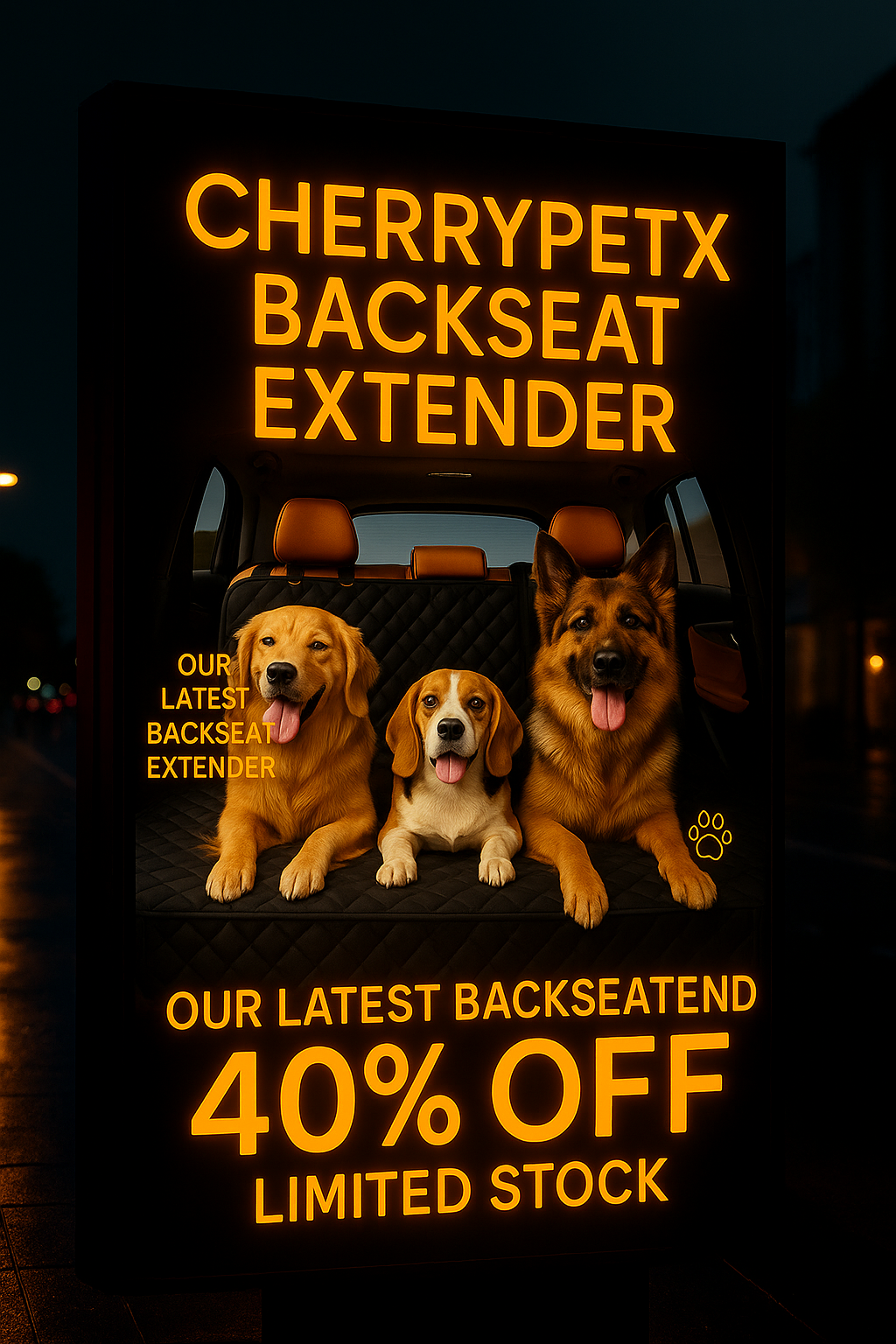 Cherrypetx™ Luxury Dog Backseat Extender⭐️⭐️⭐️⭐️⭐️