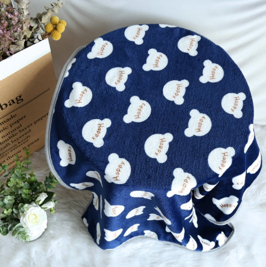 Warm Printed Flannel Pet Cartoon Dog Blanket