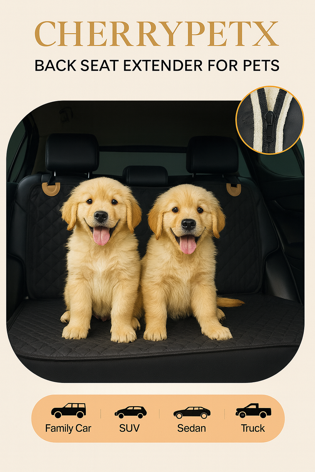 Cherrypetx back seat extender for pets