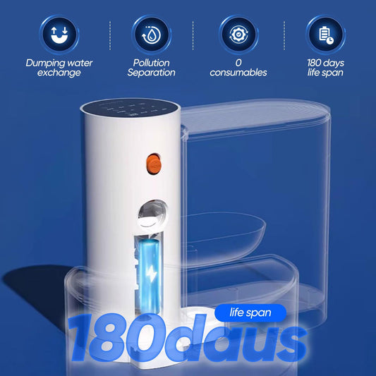 Smart USB Rechargeable Pet Water Fountain 101.44oz Self-Refill, Waste Separation,Automatic, for pets