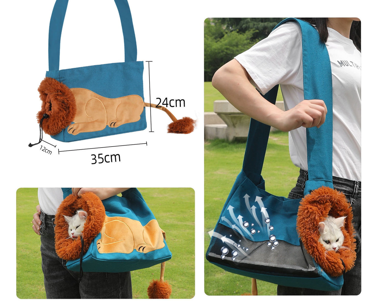 Pet Outing Backpack Bag Portable Foldable And Breathable