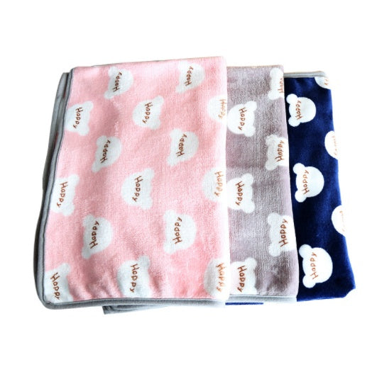 Warm Printed Flannel Pet Cartoon Dog Blanket