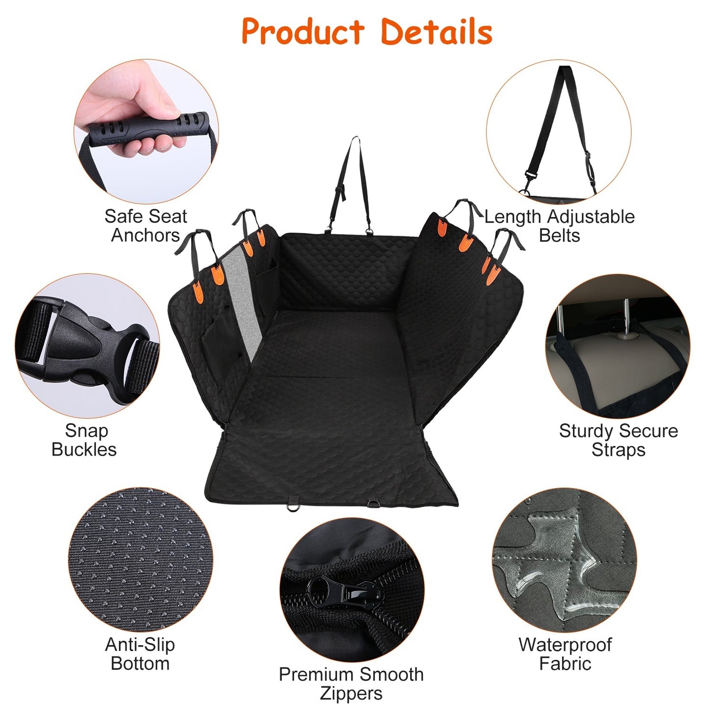 Waterproof zipper backseat extension high grade