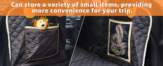 Back Seat Extender For Dogs Waterproof Dog Car Seat Cover Hard Bottom-Detachable,600D Heavy Duty SmHammock For all car sizes