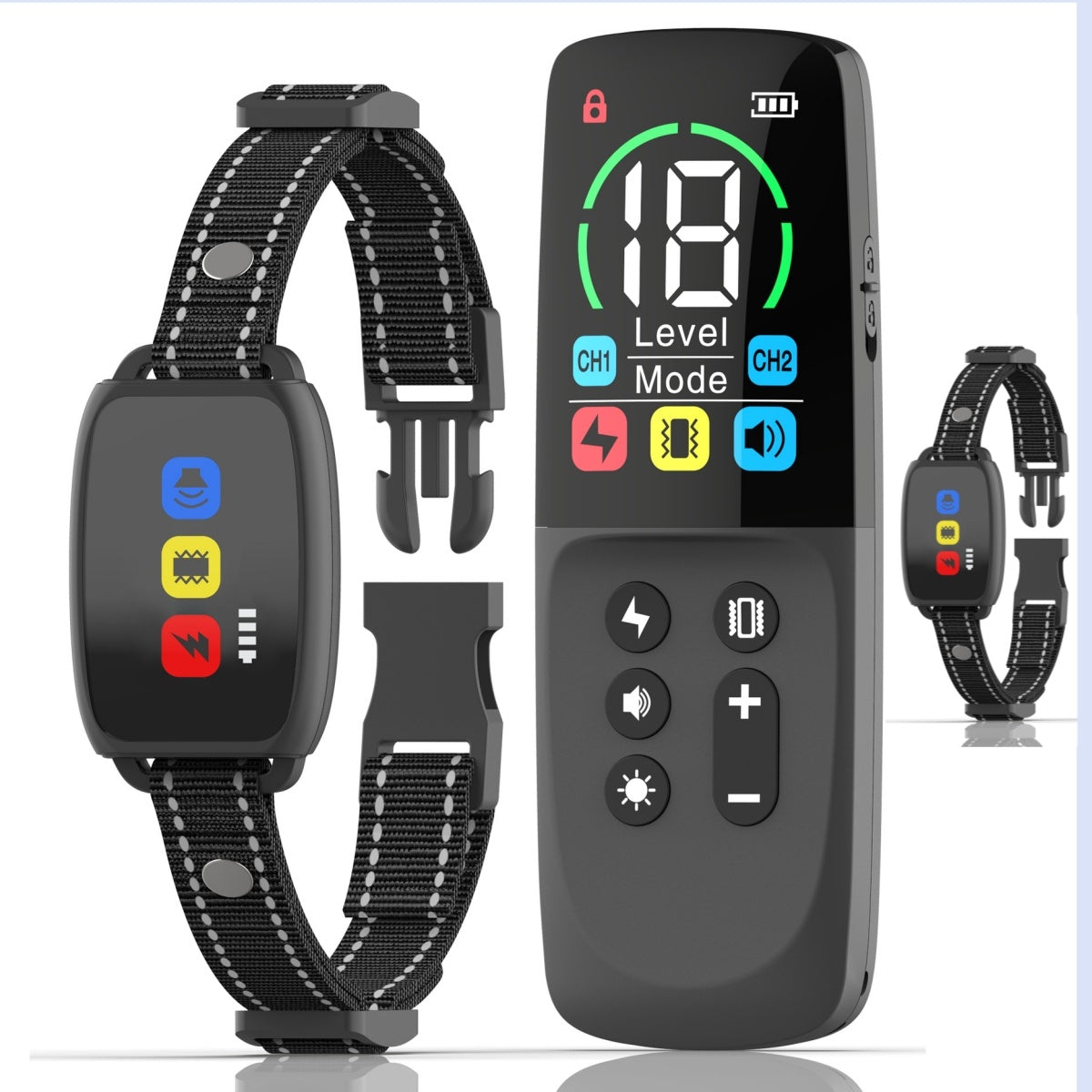 Color Screen Dog Trainer Remote Control Dog Training Electric Shock Collar