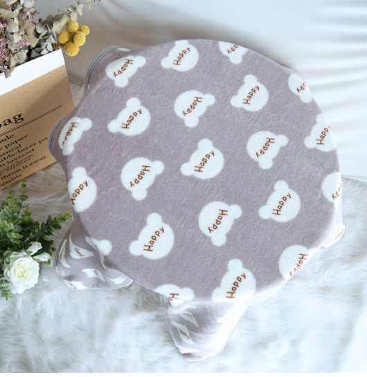 Warm Printed Flannel Pet Cartoon Dog Blanket