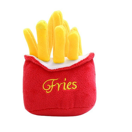 French Fries Burger Pet Plush Sound Toy