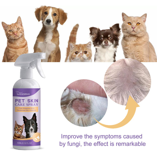 Pet skin relief and itching spray
