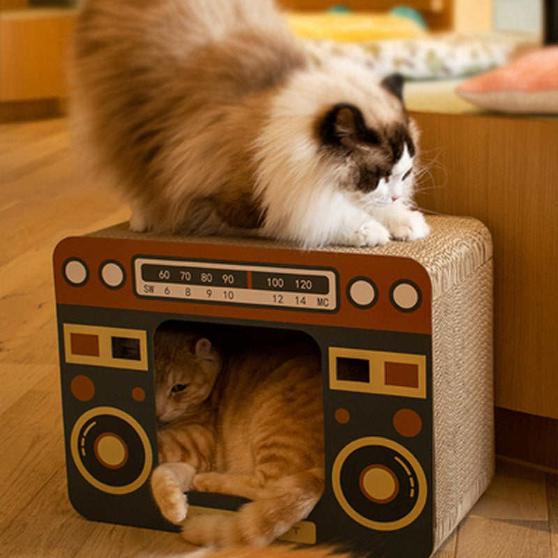 Household Fashion Scratch Board Cat Litter Box