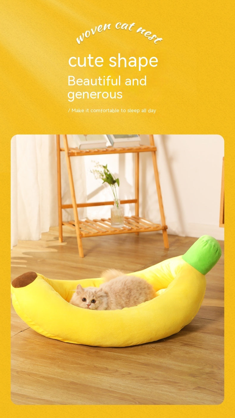 Pet Cushion Mat Banana Nest Removable And Washable