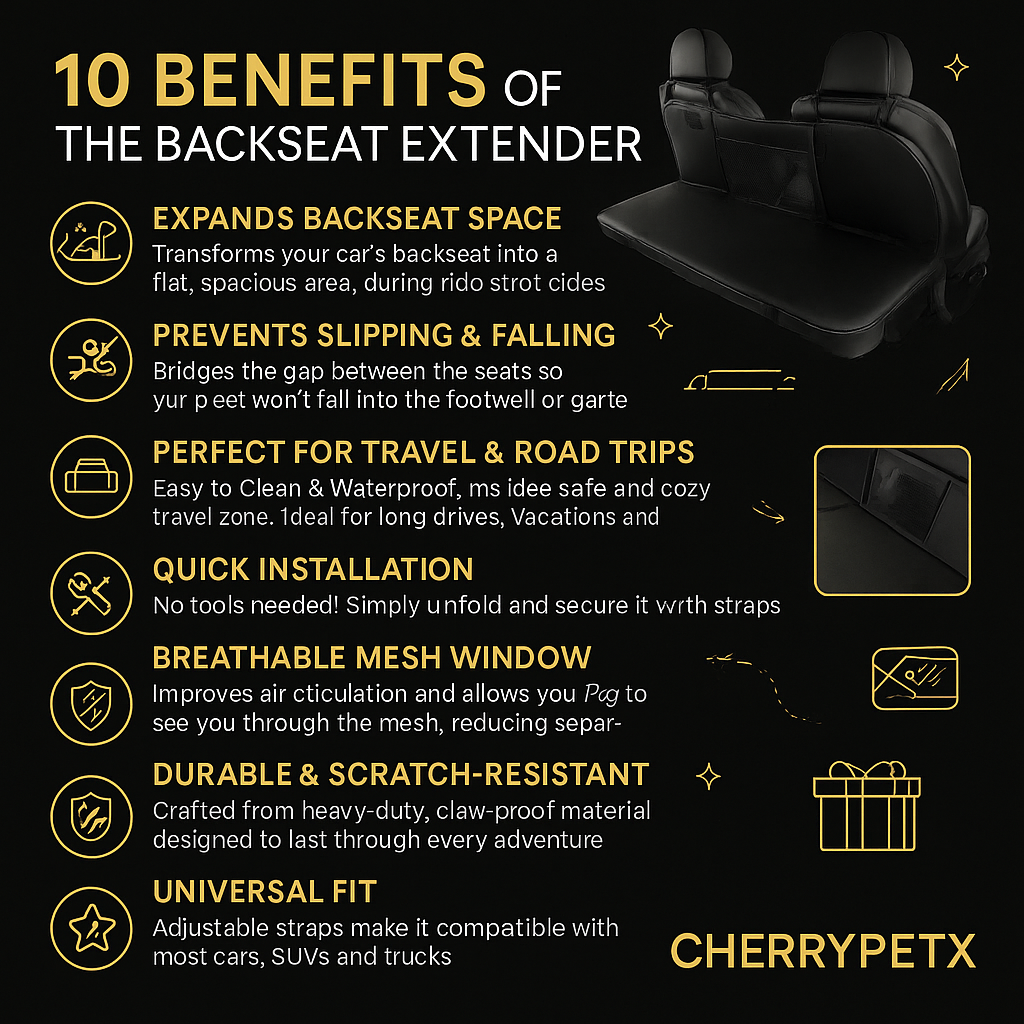 Cherrypetx™ Luxury Dog Backseat Extender⭐️⭐️⭐️⭐️⭐️