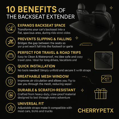 Cherrypetx™ Luxury Dog Backseat Extender⭐️⭐️⭐️⭐️⭐️