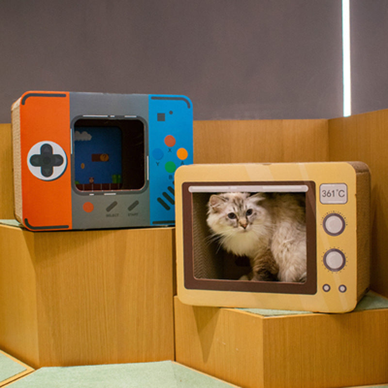 Household Fashion Scratch Board Cat Litter Box