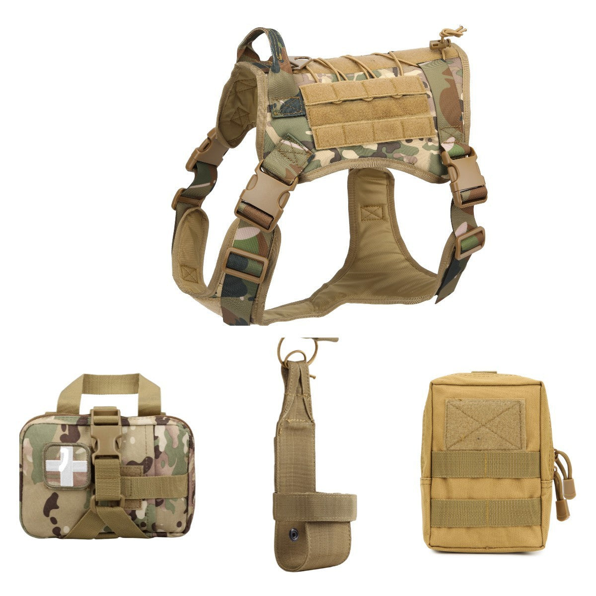 Outdoor Tactical Training Dog Clothes Large Camouflage Pet Vest