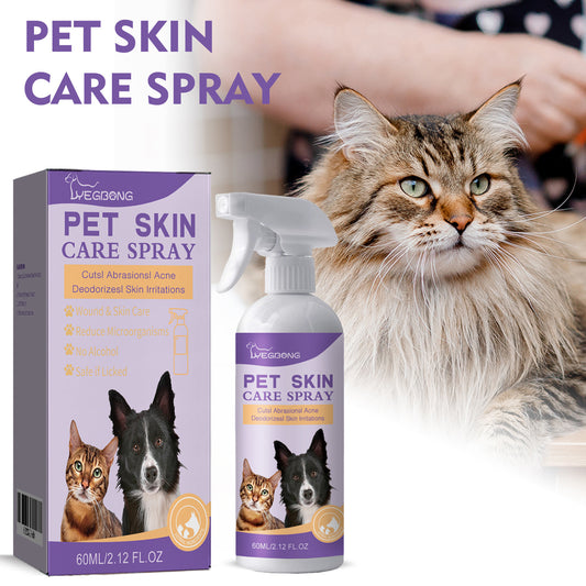 Pet skin relief and itching spray