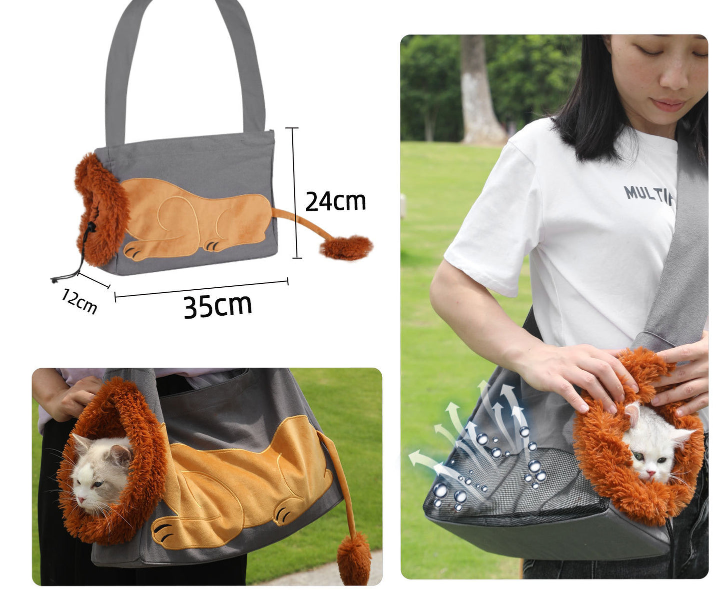 Pet Outing Backpack Bag Portable Foldable And Breathable