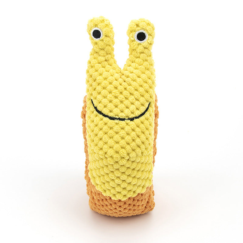 Pet Sniffing Plush Snail Molar Sound Dog Toy